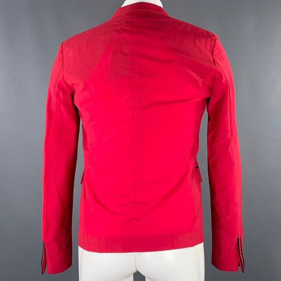 ROBERTO CAVALLI Size 38 Red Raspberry Wool Blend Sport Coat - Picture 4 of 10